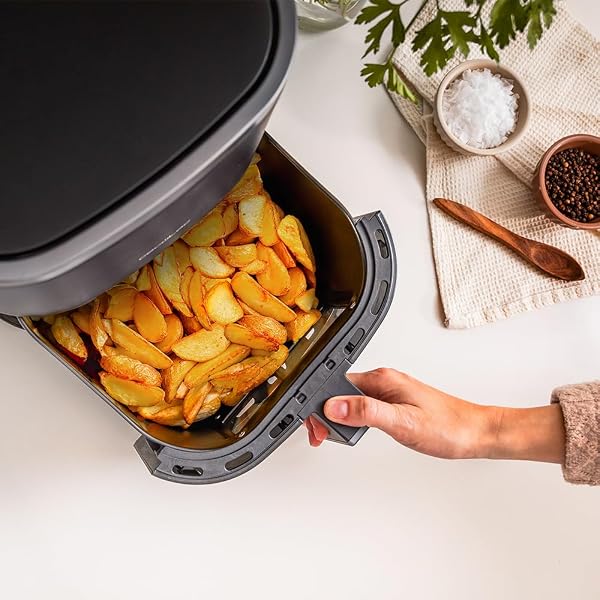 Cecotec Friteuse à Air sans Huile de 4 L avec Fenêtre Cecofry Fantastik Window 4000. Air Fryer. 1400 W, 9 Menus, Contrôle Tactile, Technologie PerfectCoo, 80-200ºC, Temps Ajustable - 5