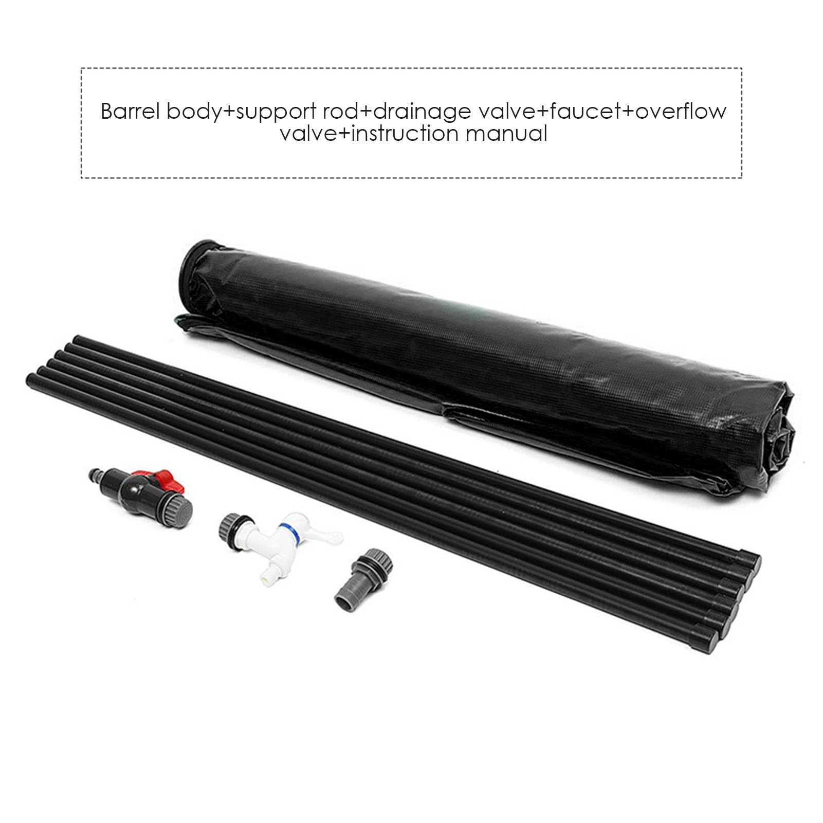 Barril para la Recogida de Agua de Lluvia, barriles para la Lluvia | Colector de agua de lluvia | Depósito de agua robusto y portátil de 200 litros, resistente a la intemperie, contenedor antill