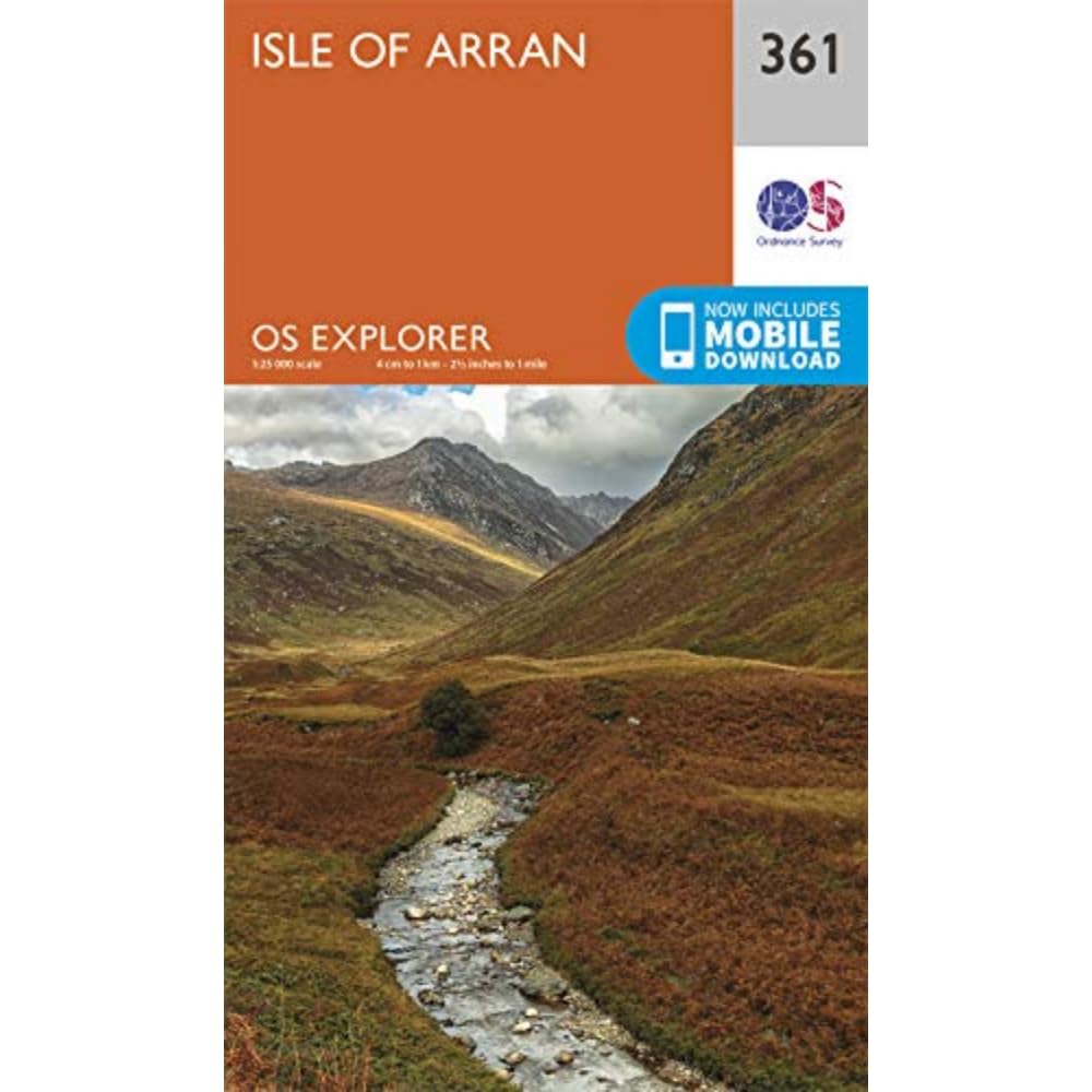Isle of Arran Map | North Arran | Ordnance Survey | OS Explorer Map 361 | Scotland | Walks | Hiking | Maps | Adventure