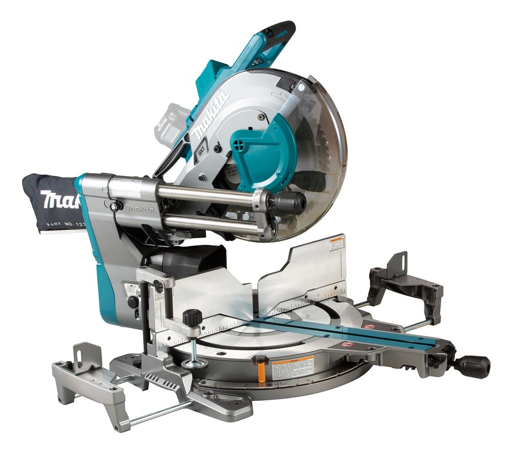 Makita LS003GZ01 40V Max Li-​ion XGT Brushless 305 mm Sega troncatrice composta - Batterie e caricabatterie non inclusi, trasparente