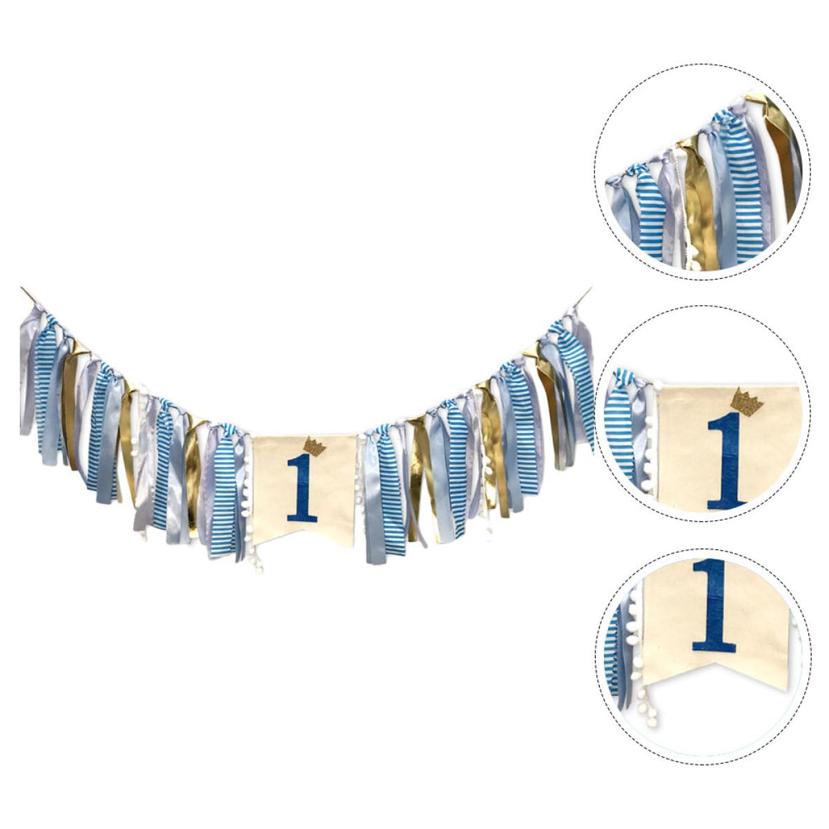 UKCOCO Trona De Bebe 3 Piezas De Banner De Cumpleaños para Tirar Silla para Silla para Pastel De Cumpleaños Adorno De Pastel Banderines De Cumpleaños Adorable Banner