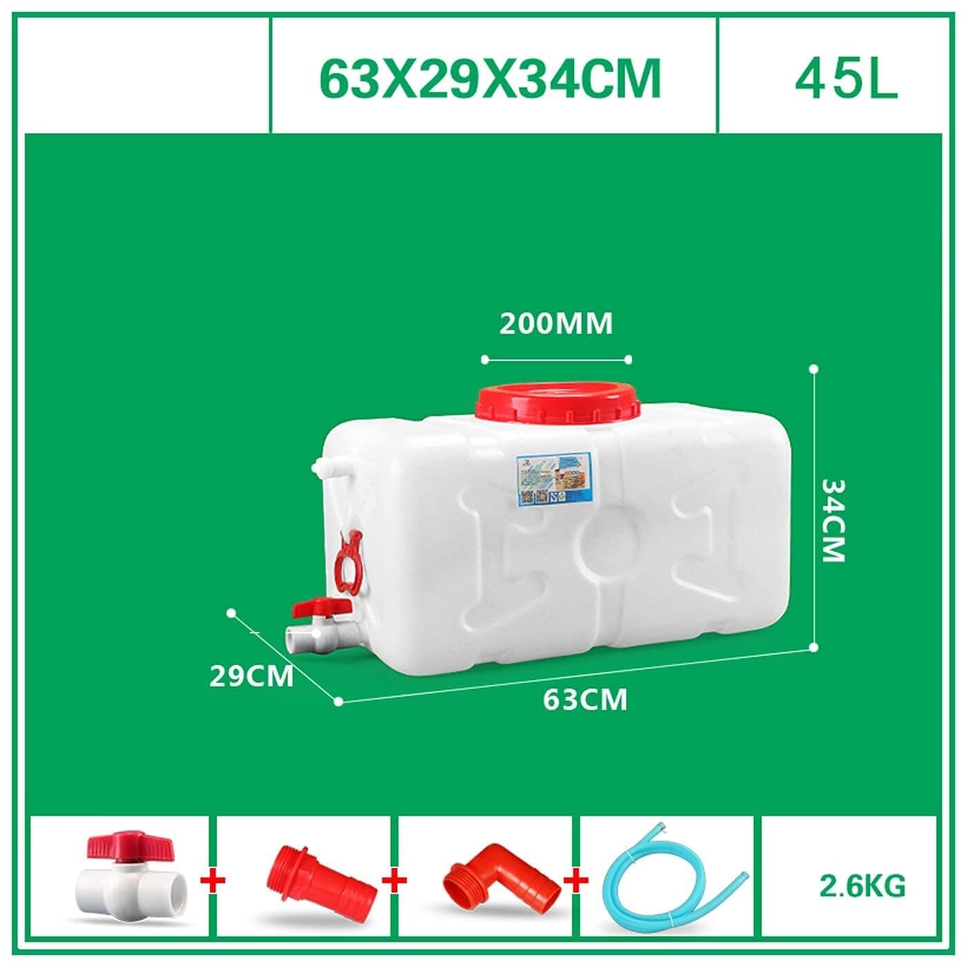LICOME Outdoor Water Tank 25L 45L 80L 145L Camping & Hiking Water Storage Water Container Multifunctional Water Tank Cold Water Camping Water Storage Carrier(45L)