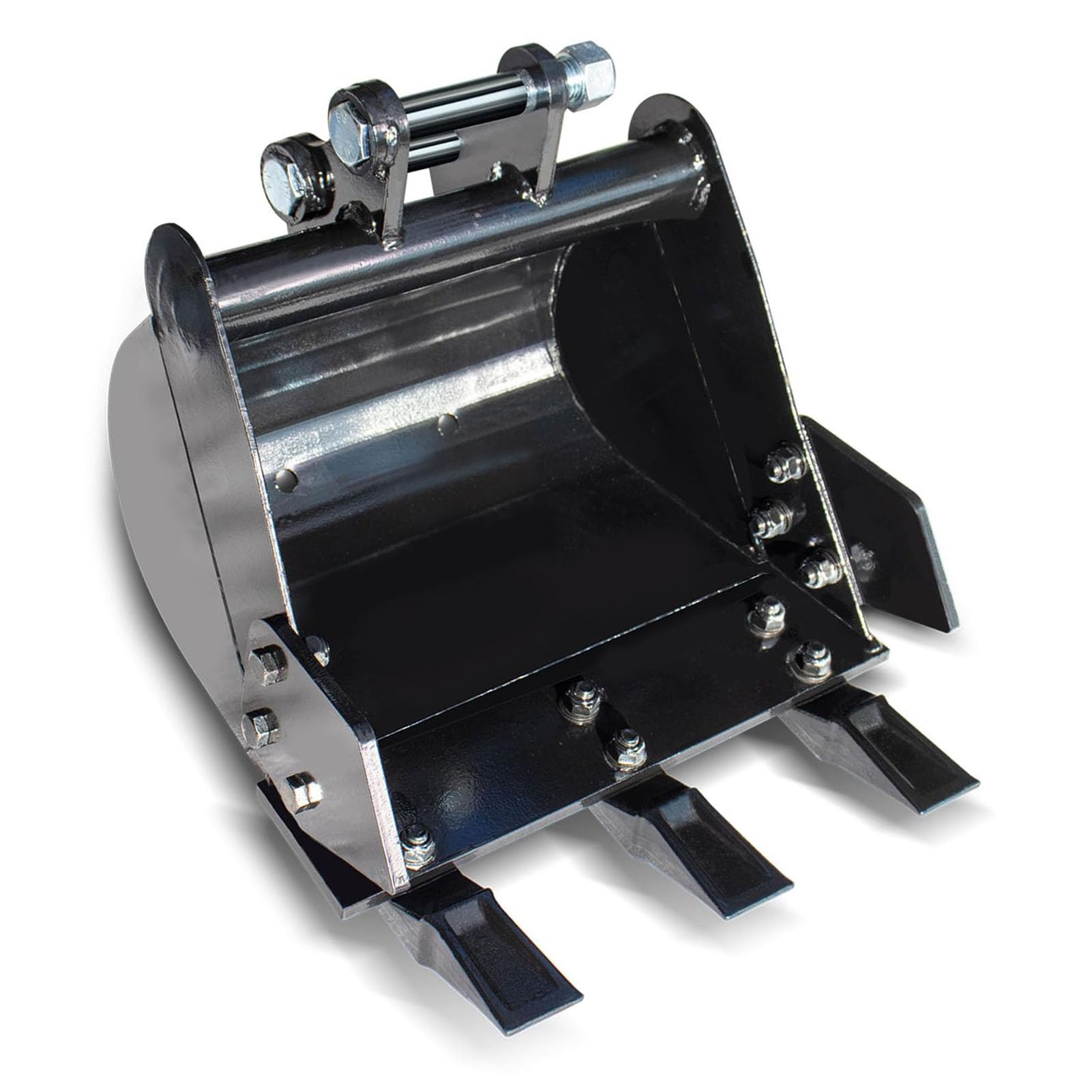 Generic Minibaggerlöffel, Hartmetallzähne, Effizienter Graben- und Grablöffel 380 Mm für 0,8–1,8 Tonnen Minibagger