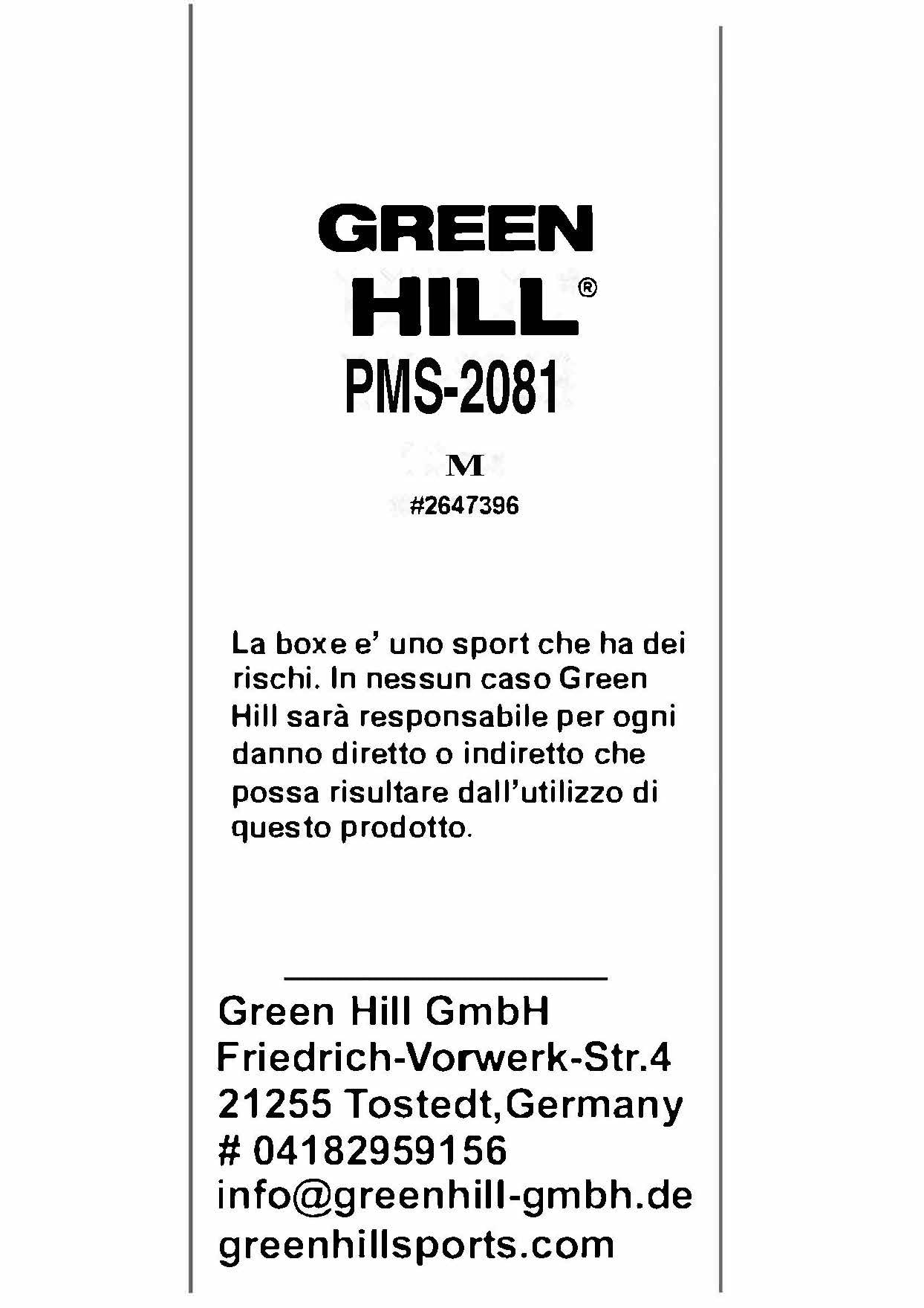 GREEN HILL Guanti da Sacco Speed Neri Blu Rossi Boxe Pugilato Bag Gloves Fit