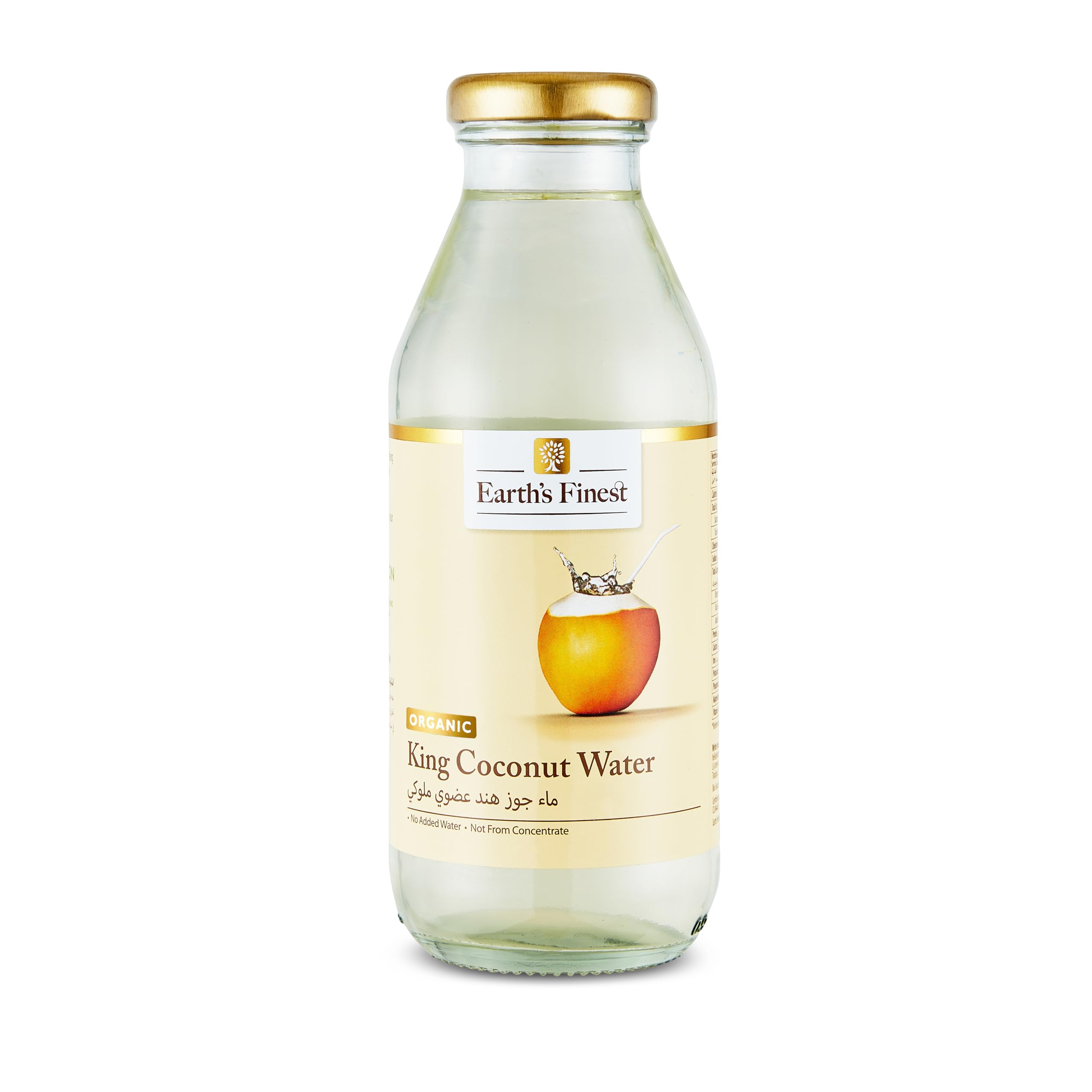 Earth's FinestOrganic King Coconut Water | Pure Refreshing Coconut Taste, Natural Electrolytes & Vital Nutrients | No Added Sugar | 100% Organic | 360ml
