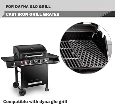 DGH474CRP DGH450CRP Grill Replacement Parts Grates for Dyna Glo Grill Parts DGH483CRP Sear Grill Grate Cooking Grates Dyna Glo Side Searing Grate 70-01-911 DGH485CRP Reversible Cast Iron Grates Parts