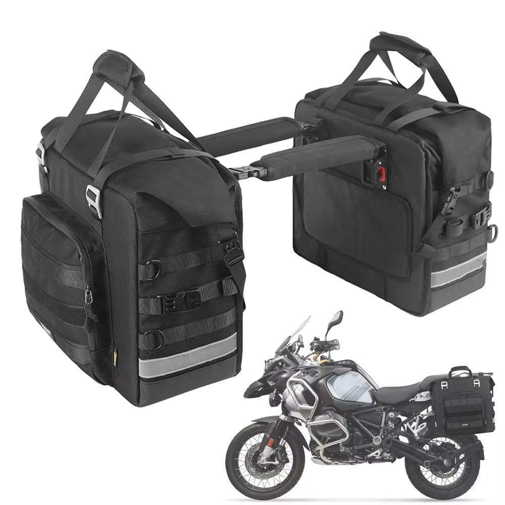 Bolsa Baúl Motocicleta Bolsa Lateral para Motocicleta Impermeable 25 L-32 L Expandible para Sillín Bolsa De Almacenamiento para Motocicleta 1 Unidad Bolsa Viaje Moto
