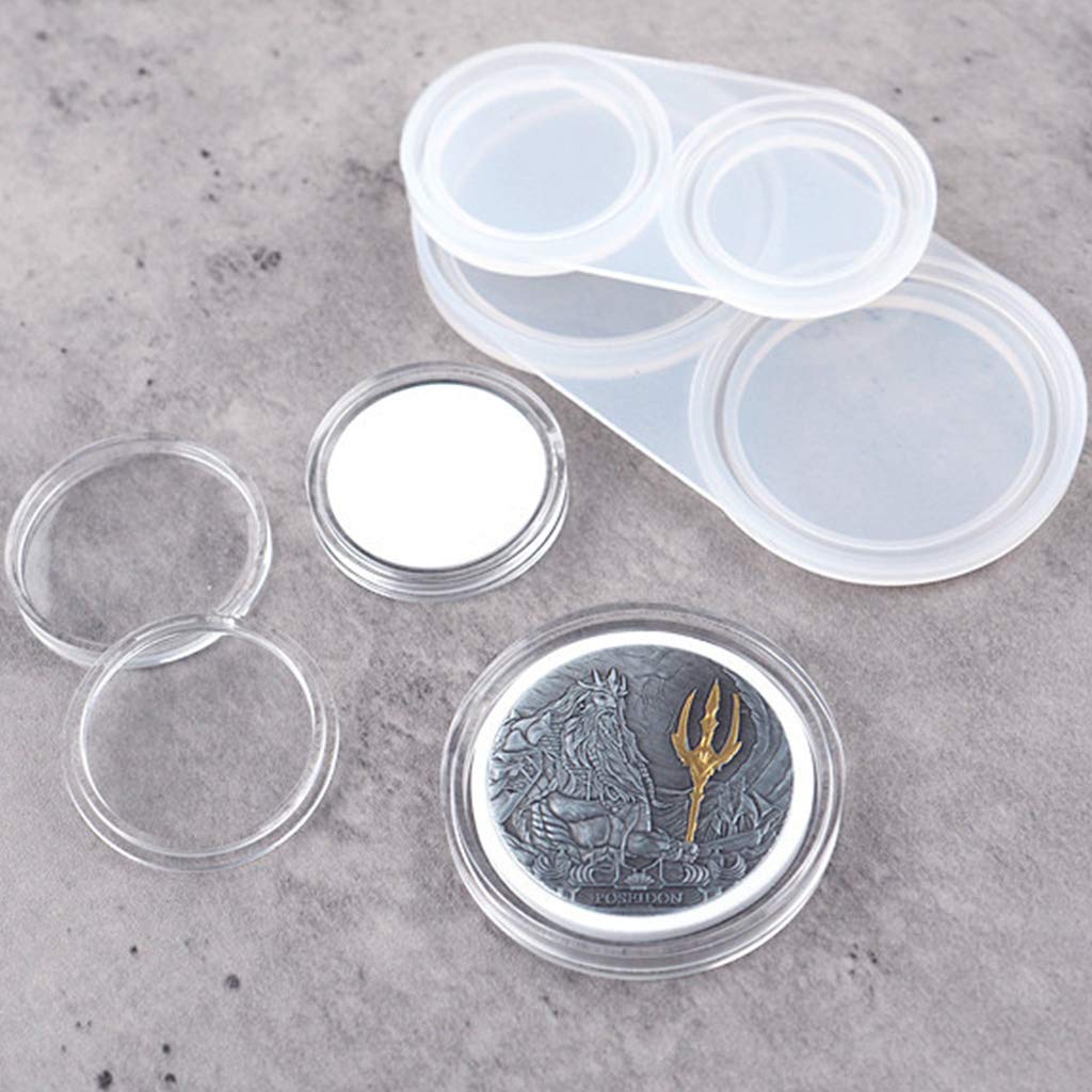 Amazon.co.jp: 手作りコインカプセル樹脂モールド 200 発泡ガスケットコイン収納ボックスエポキシ鋳造金型コインコレクションクラフトツール  : ホビー