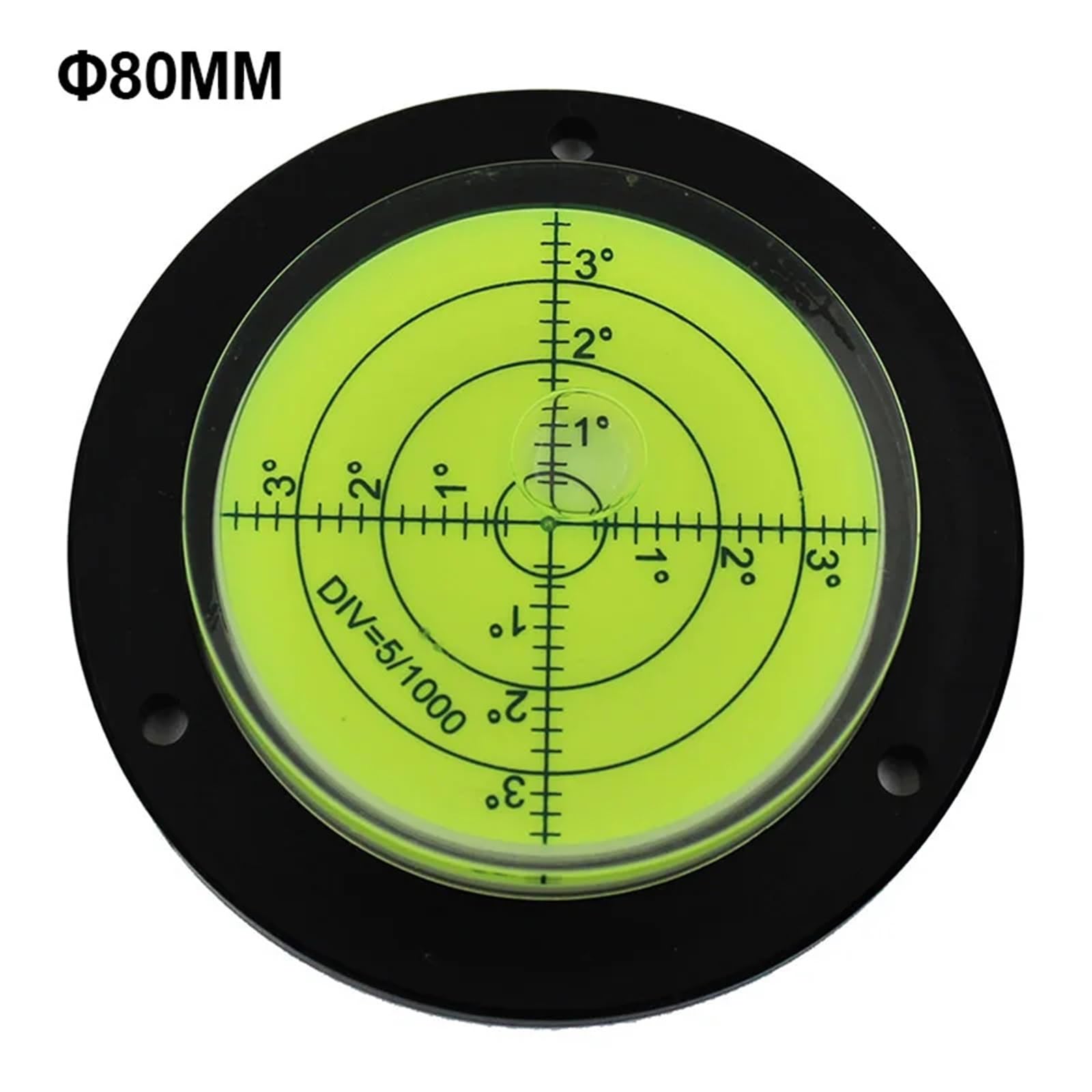 1 x okrągła poziomica do poziomicy z otworami montażowymi średnica 50 mm-100 mm | 1 x okrągły poziom bąbelków spiralnych o średnicy 50 mm - 100 mm (obudowa DIA-100 mm)