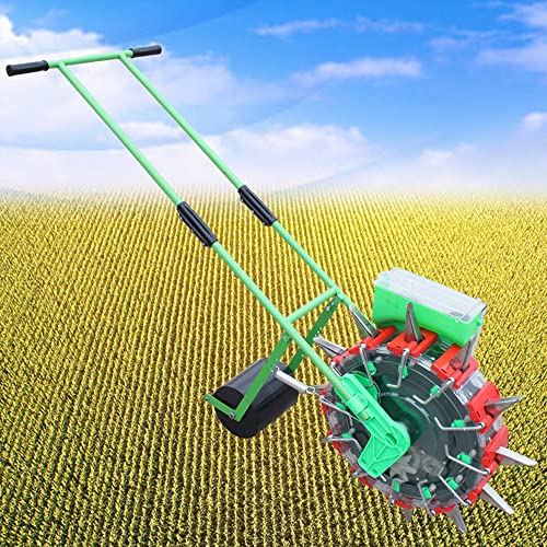 Seminatrice da giardino con profondità regolabile e 6 bocche per piantare e concimare in modo efficiente