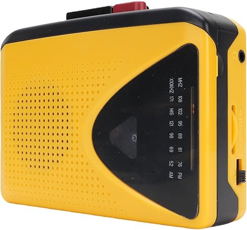 Zopsc Reproductor de casete retro con radio AM FM, función de grabación, soporte de altavoz Bluetooth, micrófono y altavoz integrados, diseño