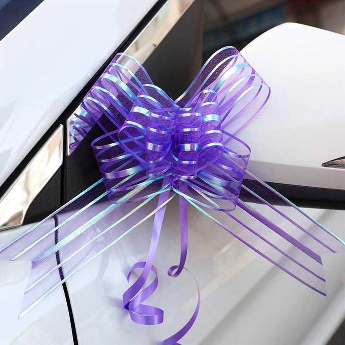 Lint Trekstrikken Strikken 10 stuks trekbogen aantrekkelijke brede toepassingen doek bruiloft auto geschenk verpakking trek strik linten for feest doe-het-zelf decoratief(Blue