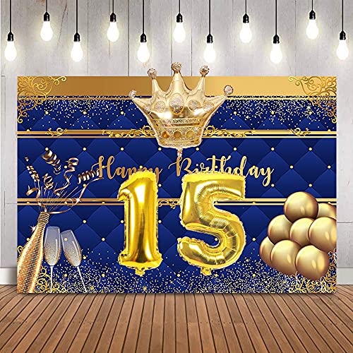 Palloncini a forma di numero 15 in lamina dorata