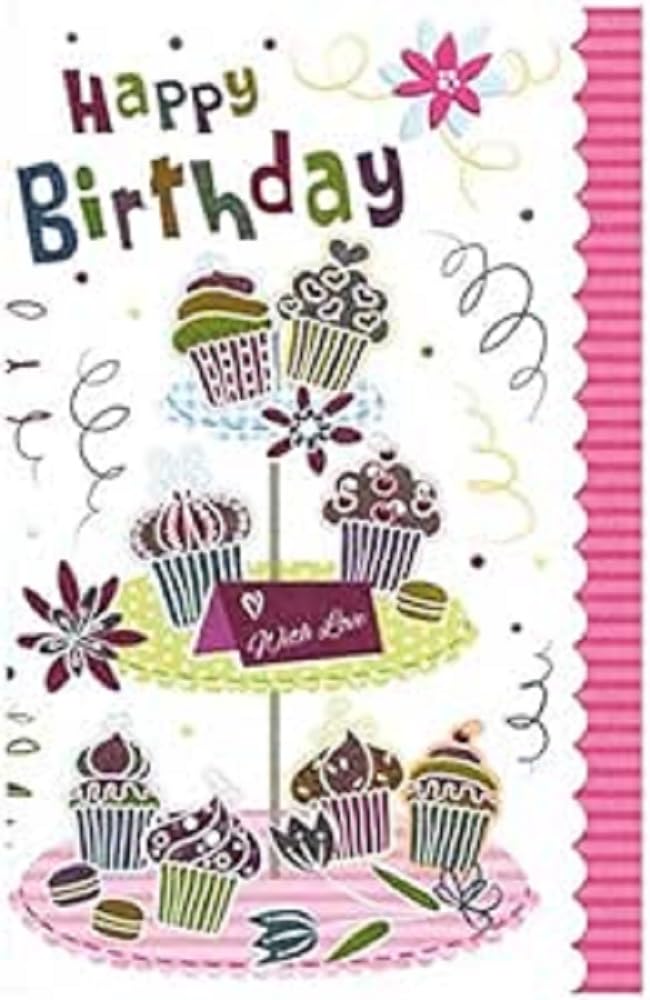 'SUSY CARD 40009537 Birthday Card Cake Stand Cupcakes, Fairy Cakes, Muffins, 17 x 11 x 0 cm