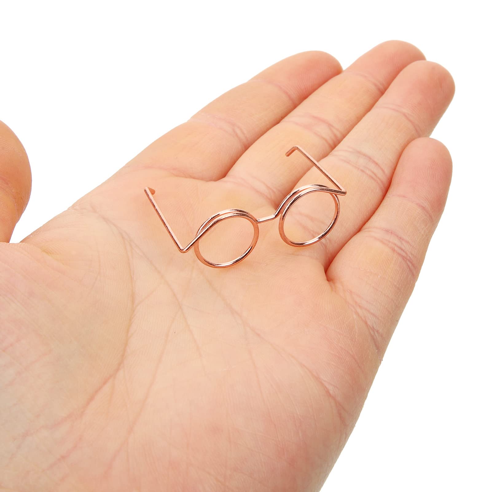 Toddmomy 10pcs Mini Doll Glasses Metal Wire Doll Eyeglasses Novelty Rimmed Eyewear for Dress Up Accessories - Image 4