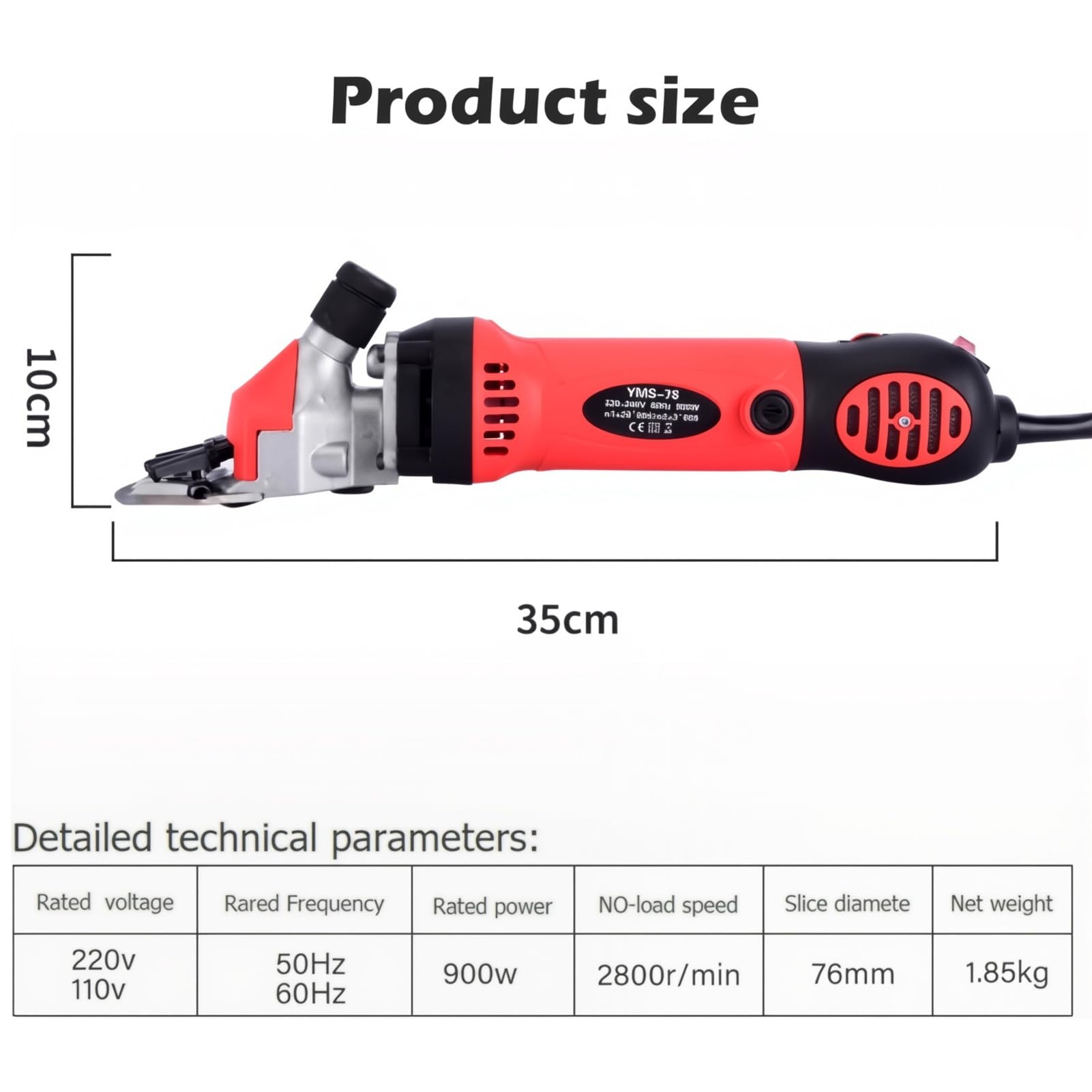 Esquiladora Eléctrica para Ovejas, Tijeras de Lana 900W con Ajuste de 6 Velocidades & Hoja Profesional de 13 Dientes, Hoja de Acero Inoxidable Esquiladora para Ovejas/Cabras/Ganado/Granja Black