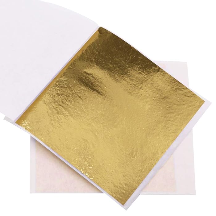Buy VGSEBA Imitation Gold Foil Sheets, B Gold Leaf Sheet, Imitation Gold leaf 100 Sheets 3.15" x