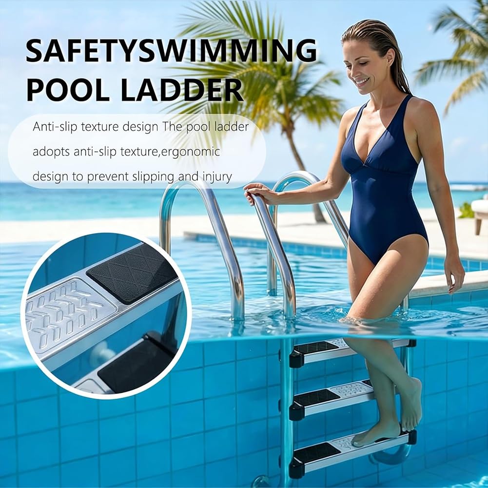 ÉchellePiscineInoxydable ConceptionPlusLarge Securite Etanche