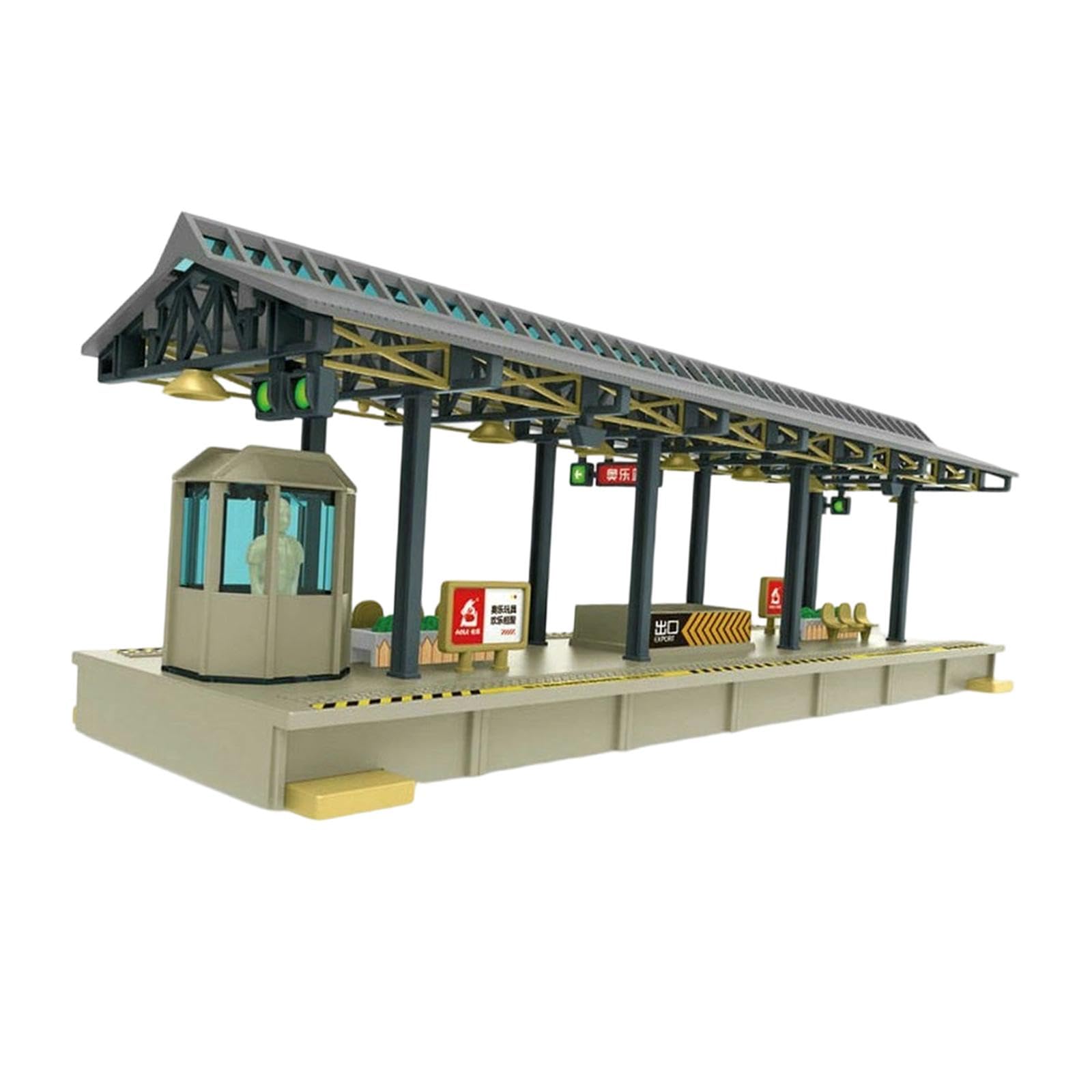 Maquette de Quai de Gare à L'échelle HO, Modèle Quai Gare Décoratif Plateforme de Train, Accessoires de Voie Ferrée, Diorama, Scène Miniature, Accessoires Maquette Gare
