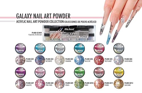 Mia Secret Professional Galaxy Collection - Polvo acrílico de 1/4 oz (Pick Your Color) (PARADISE)