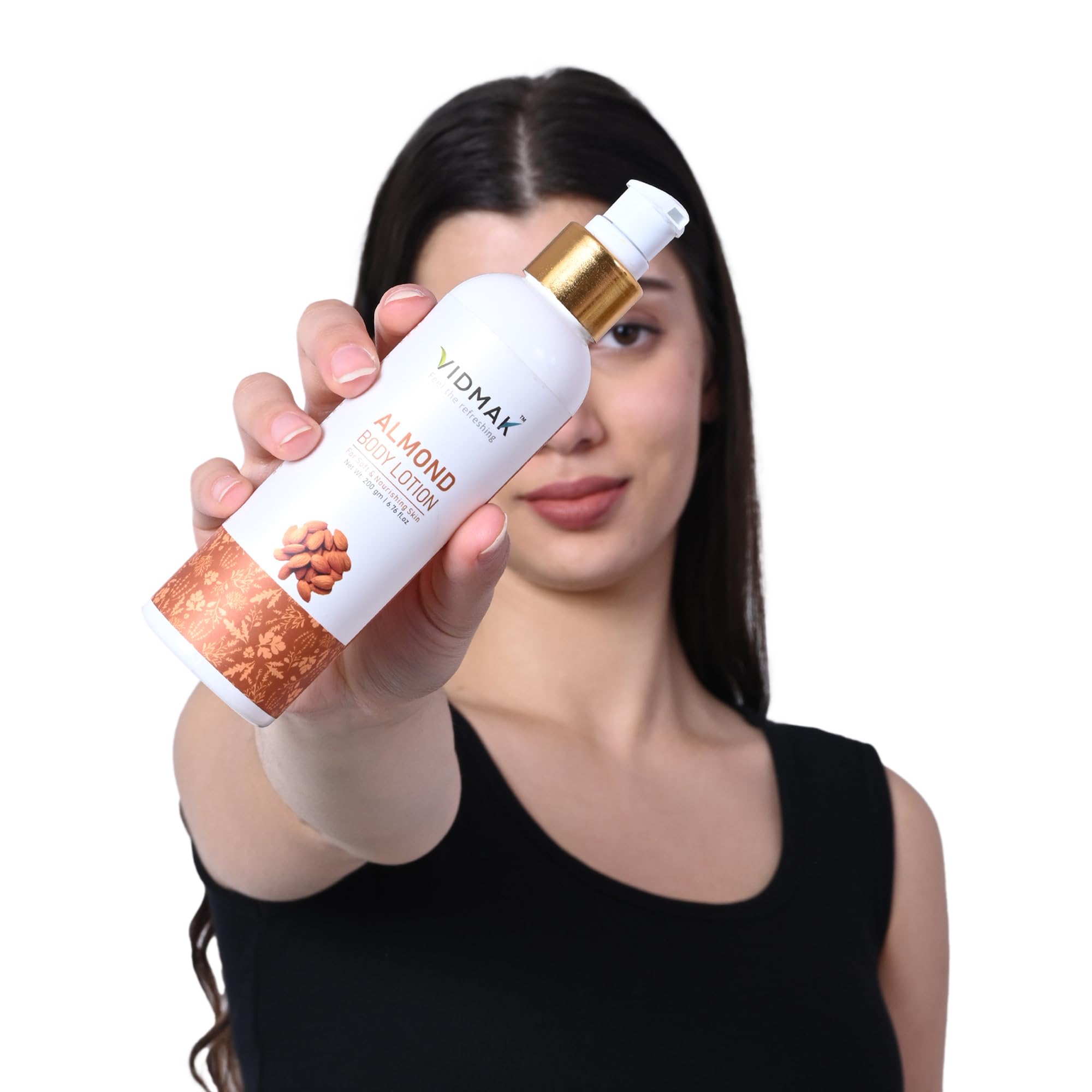 VIDMAK Almond Body Lotion for a Healthy & Firm Skin | Best for Dry Skin | With Almond Oil | Suitable for All Skin Type (200 ml)