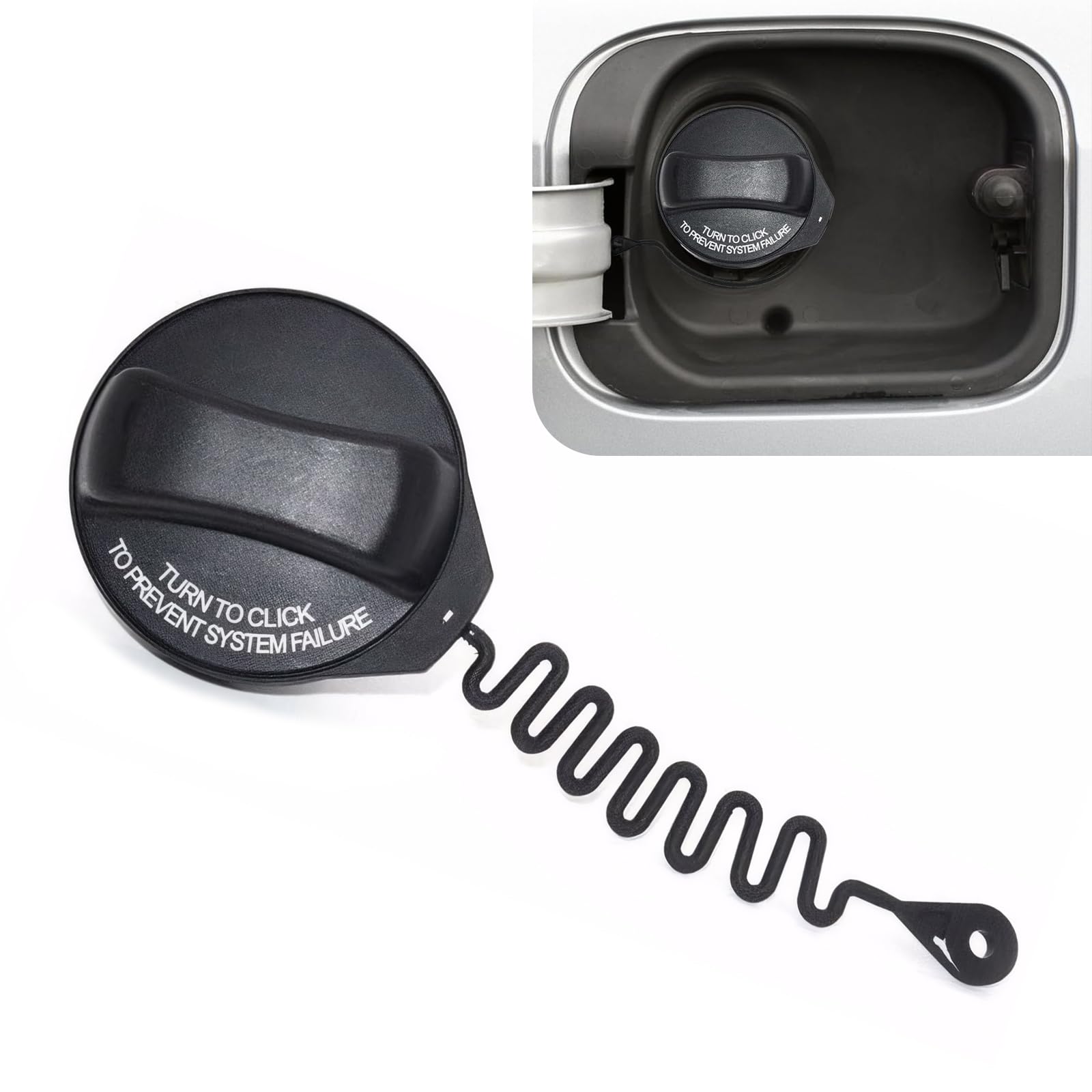 Tapa de sellado para tanque de combustible de coche, de plástico, de ajuste perfecto, de instalación rápida, número de pieza OEM 31392044 31261716, compatible con modelos Volvo, color negro