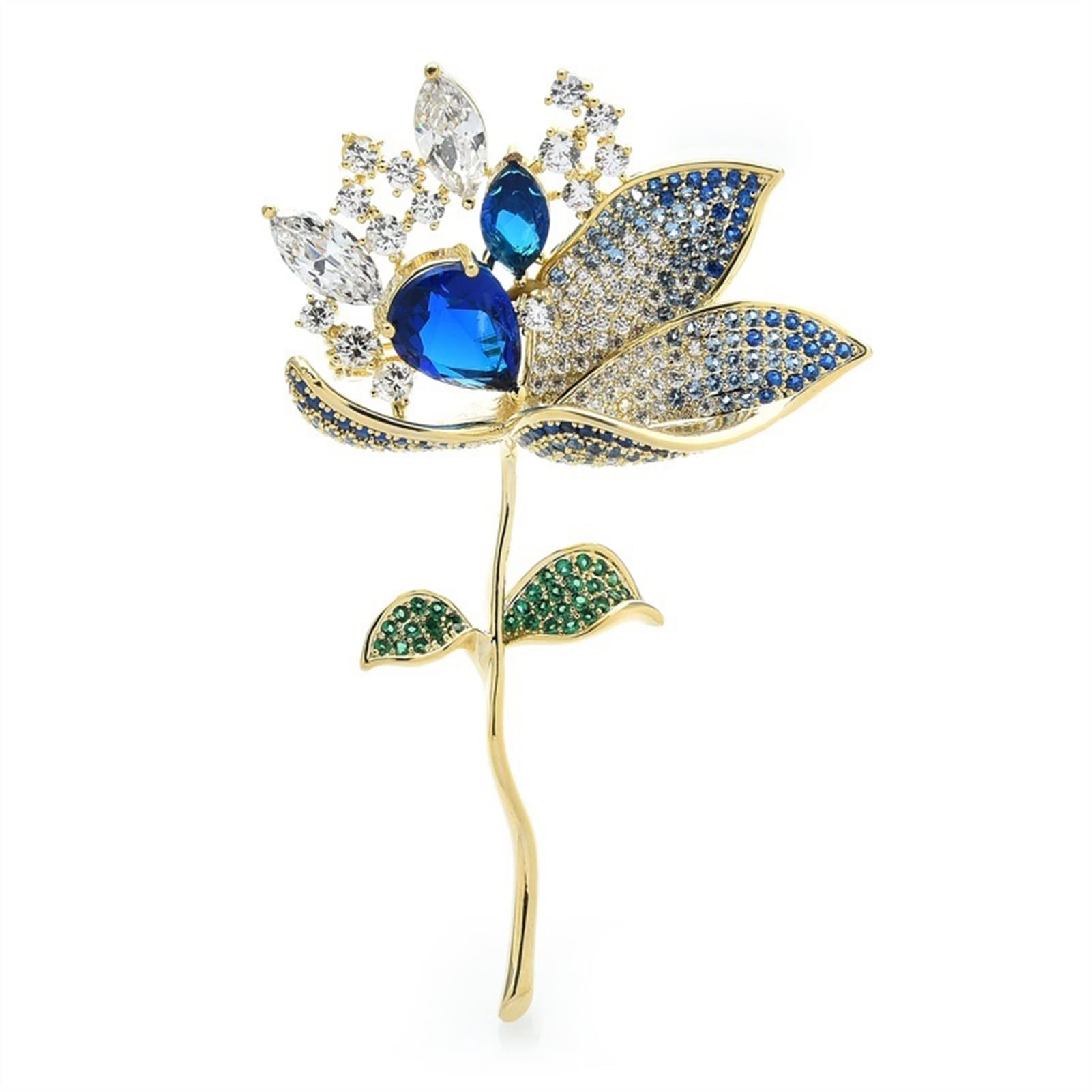 WXKAGF Damen-Brosche, Damenmode-Accessoires, Damen-Elegante Luxus-Blumen-Brosche, blumenförmige Brosche, Party-Bankett-Brosche, Exquisite Broschen