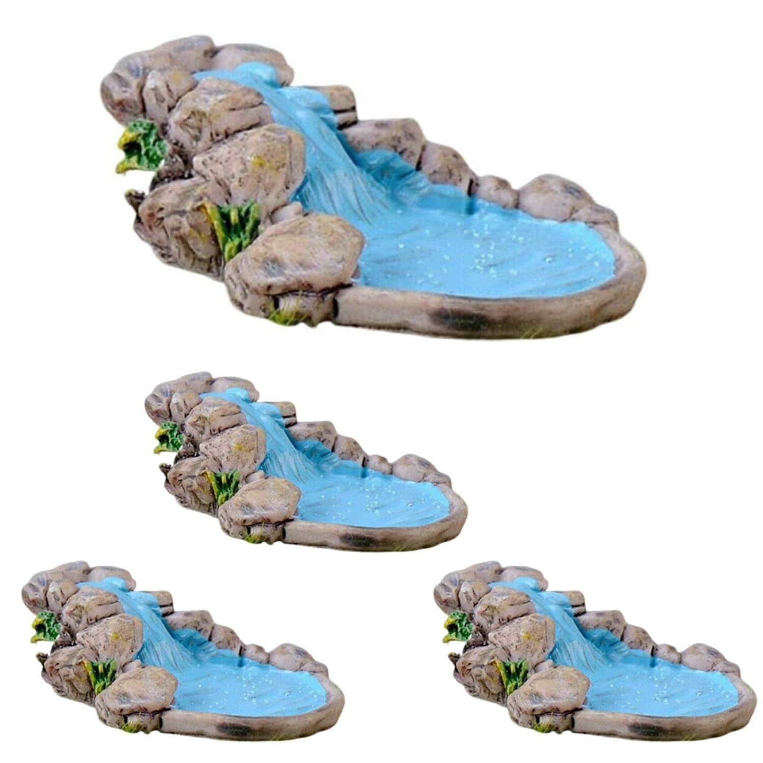 Miniatur-Wasserpool Für Feengärten – Antiker Europäischer Stil, Blau