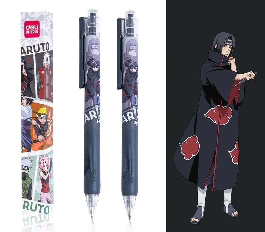 BOENJOY Gifts Naruto Series Anime Pen | 2 Piece | Black Pen | Extra Smooth | Naruto | Kakashi | Itachi | Jiraiya | Sasuke | Sakura (Itachi Style A) (B0D266492X) Amazon Price History, Amazon Price Tracker