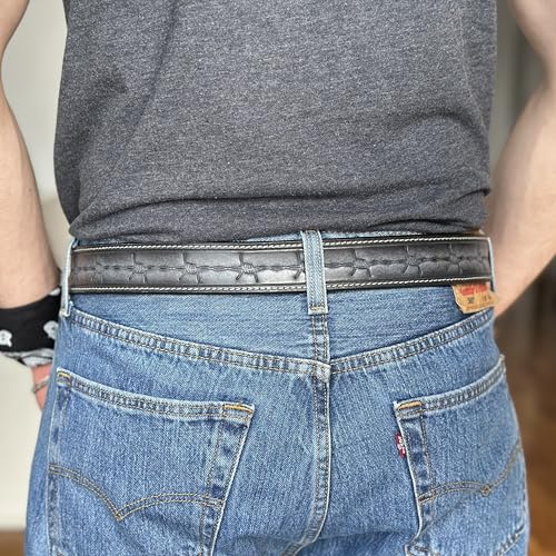 DANIEL'S ARTPLANET Men’s Western Leather Cowboy Belt Full Grain Leather Rodeo Belt with Buckle Tooled Engraved 1.5” Wide3
