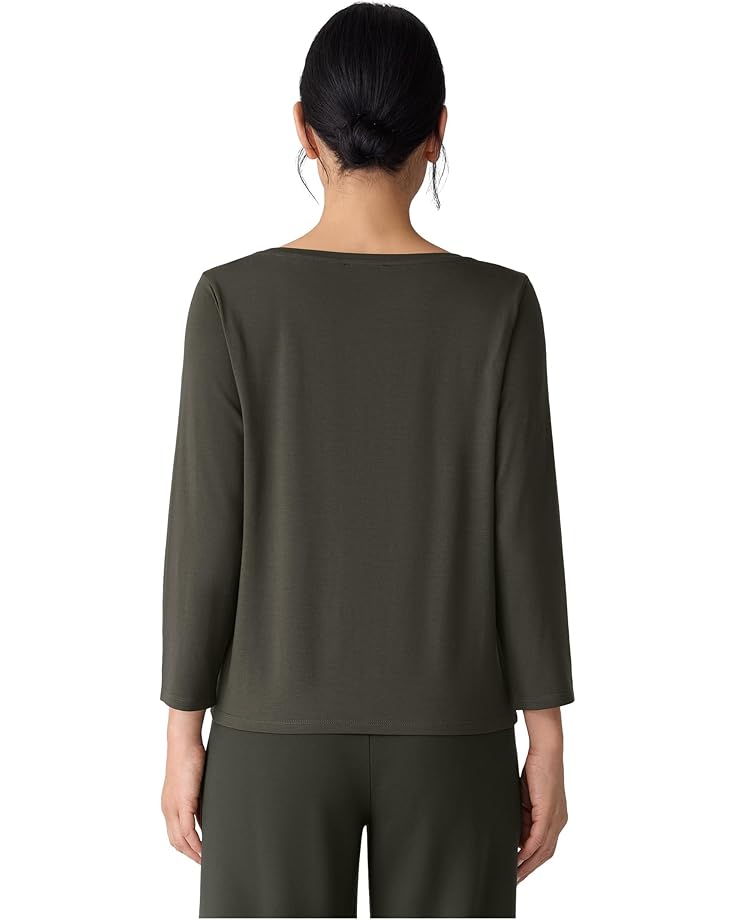 Eileen Fisher Stretch Jersey Knit Scoop Neck Top - #2 of 2