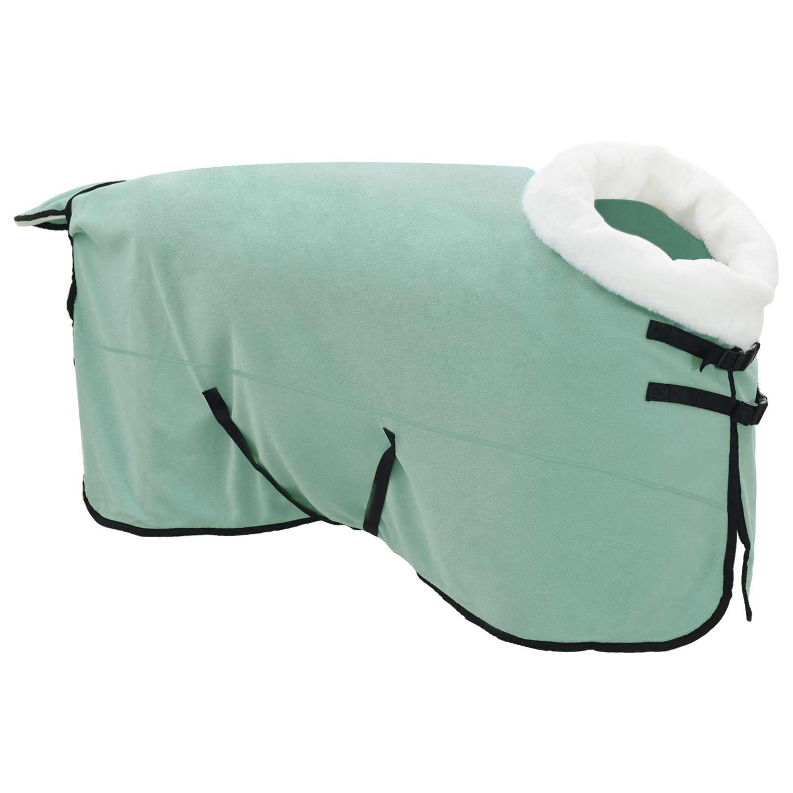 vidaXL Manta para Caballo Verde Oscuro Completo 125 cm Forro Polar, Manta Moderna para Caballos, Invierno, Forro Polar, Equipo Ecuestre, cálido, Ajustable