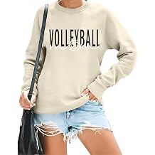 Volleyball Mom Sweatshirts For Women Volleyball Gifts Game Day Shirt Graphic Crewneck Sweatshirt Pullover Hoodies