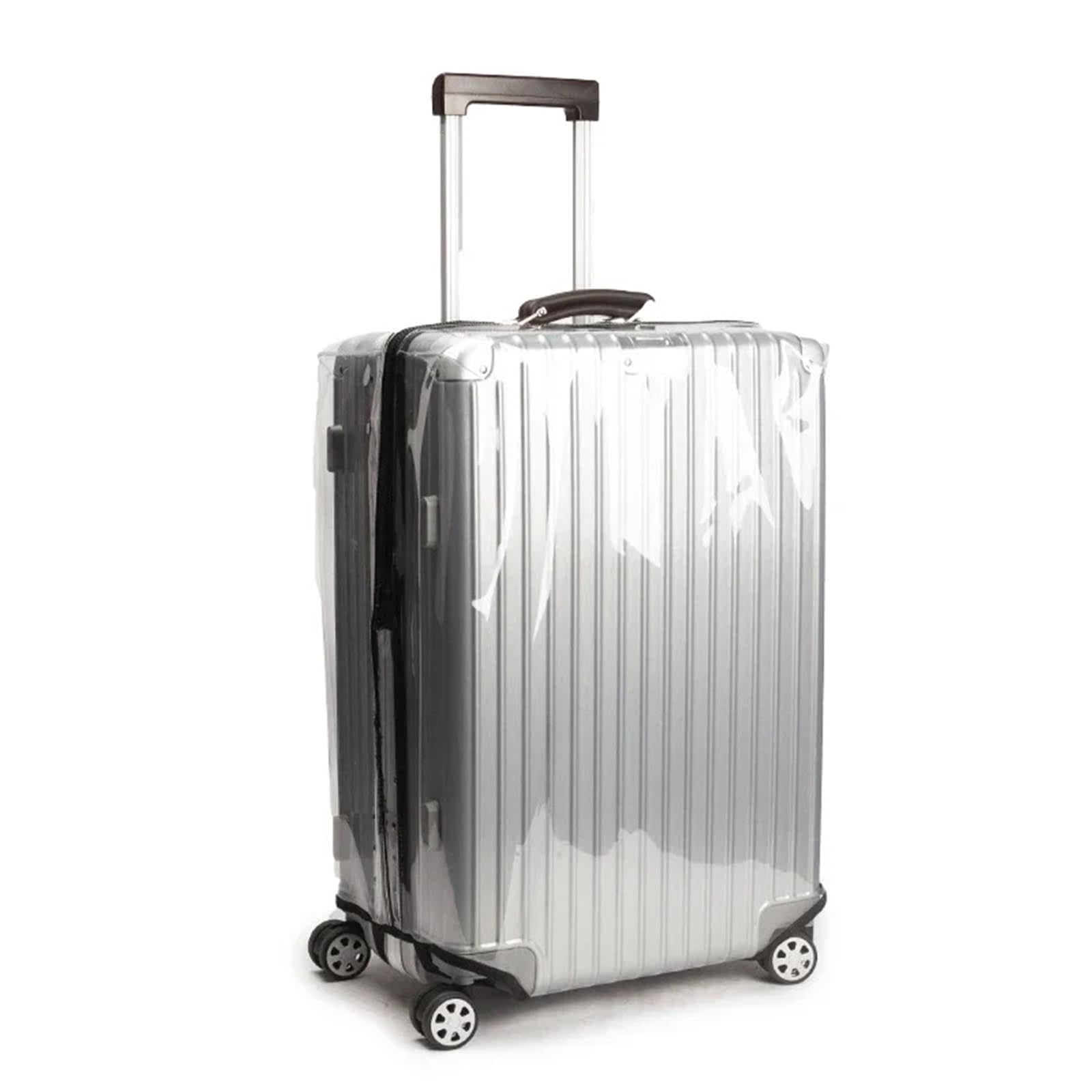Cubierta de Equipaje Funda Transparente Universal con Cremallera, Protector de Maleta, Cubierta de Equipaje Habitual, 22 "24" 26 "28" 30 "de Espesor, Accesorios de Viaje de PVC(26inch)