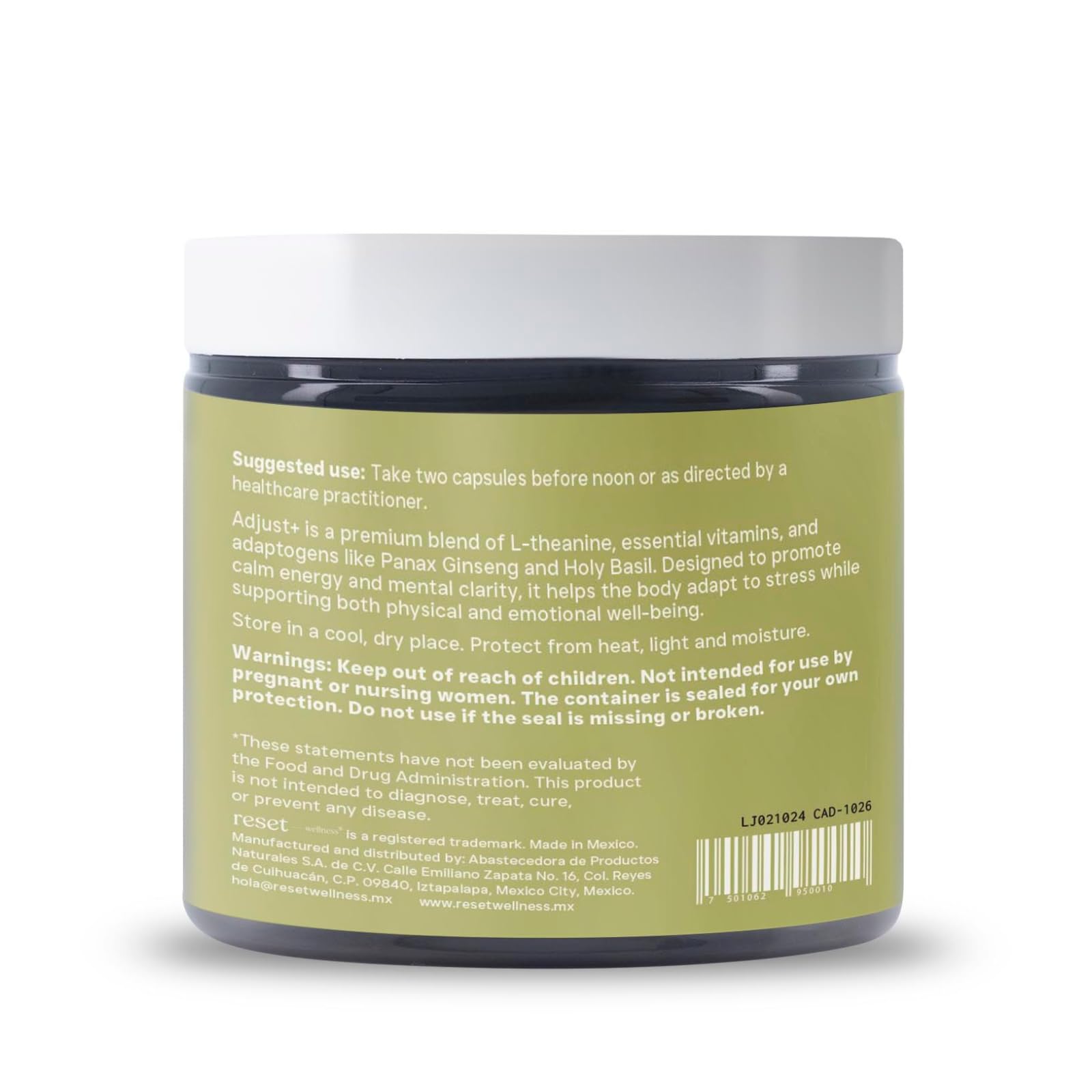 Adjust+ Adaptogen Blend | Stress Support, Calm Energy & Mental Clarity | Holy Basil, Panax & Siberian Ginseng, Phosphatidylserine, L-Theanine, Vitamins B & C, Cortisol Support — Amazon image 7