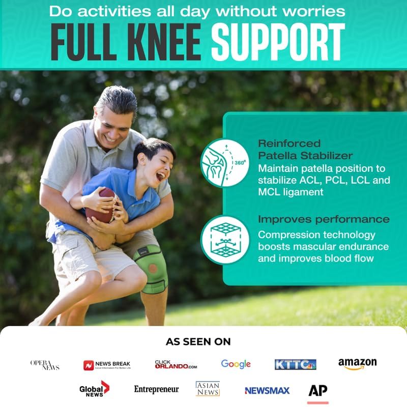 Image of Modvel ELITE Knee Brace for Men & Women - Patella Gel Pads & Side Stabilizers for ACL, Meniscus Tear, Arthritis & Injury Recovery - Maximum Support for Running, Sports & Joint Pain Relief
