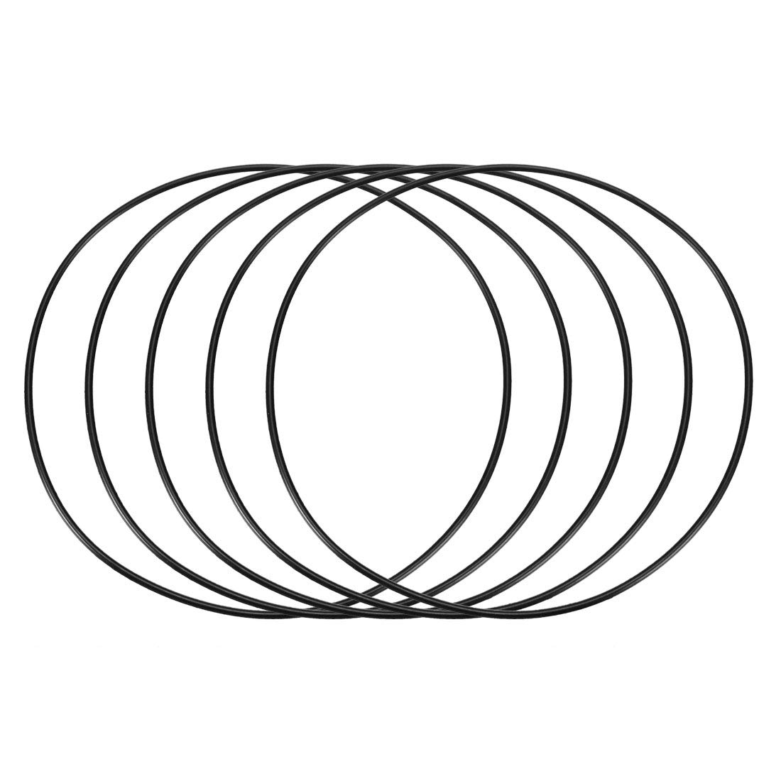 uxcell Nitrile Rubber O-Rings, 140mm OD 135.2mm ID 2.4mm Width, Metric Sealing Gasket, Pack of 5
