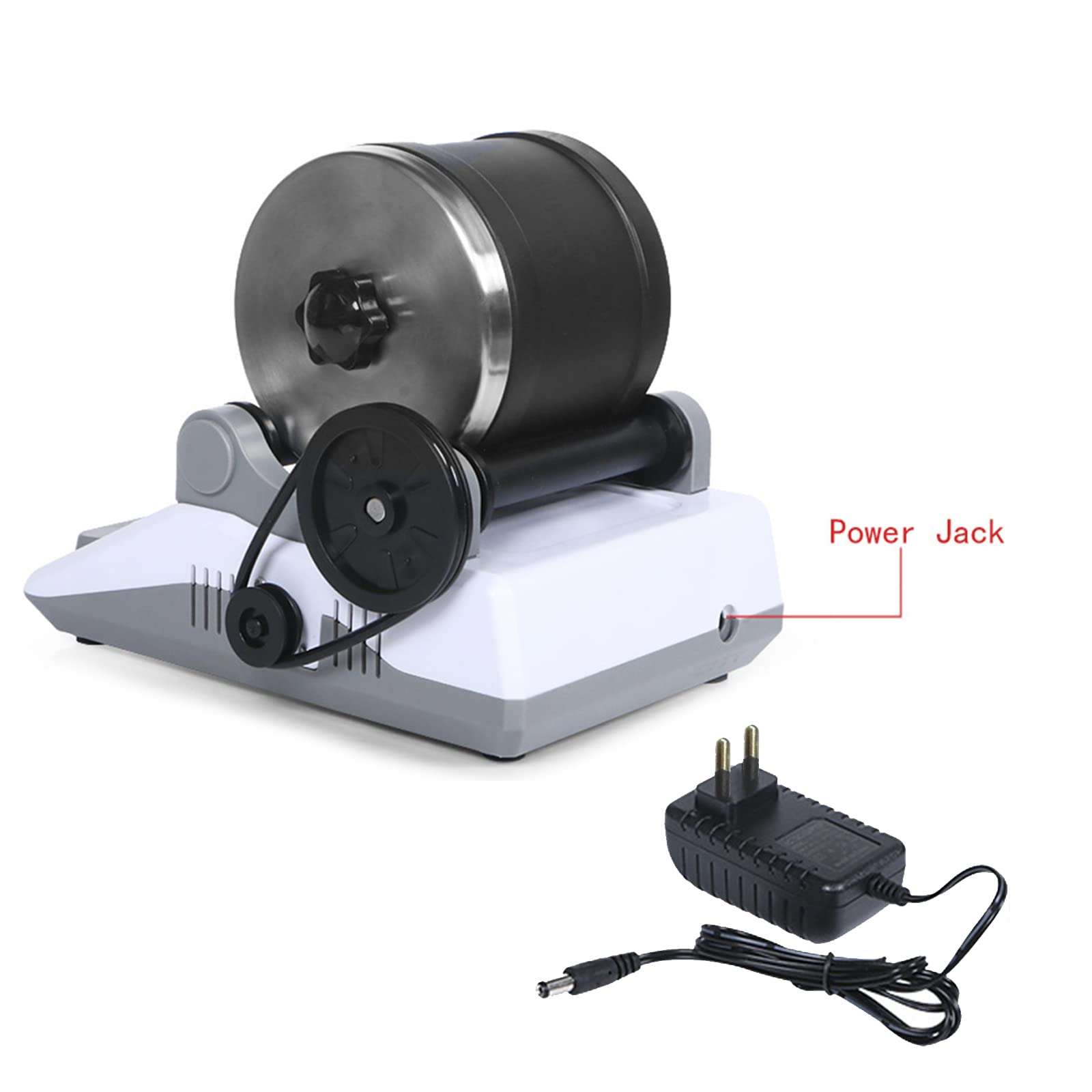 Rock Tumbler Kit, Professionelles Steinbecher Set Poliertrommel Steintrommel Steinschleifmaschine Rock Polisher 7 Tage Zeitmessung Funktion 4 Arten Polierpulver