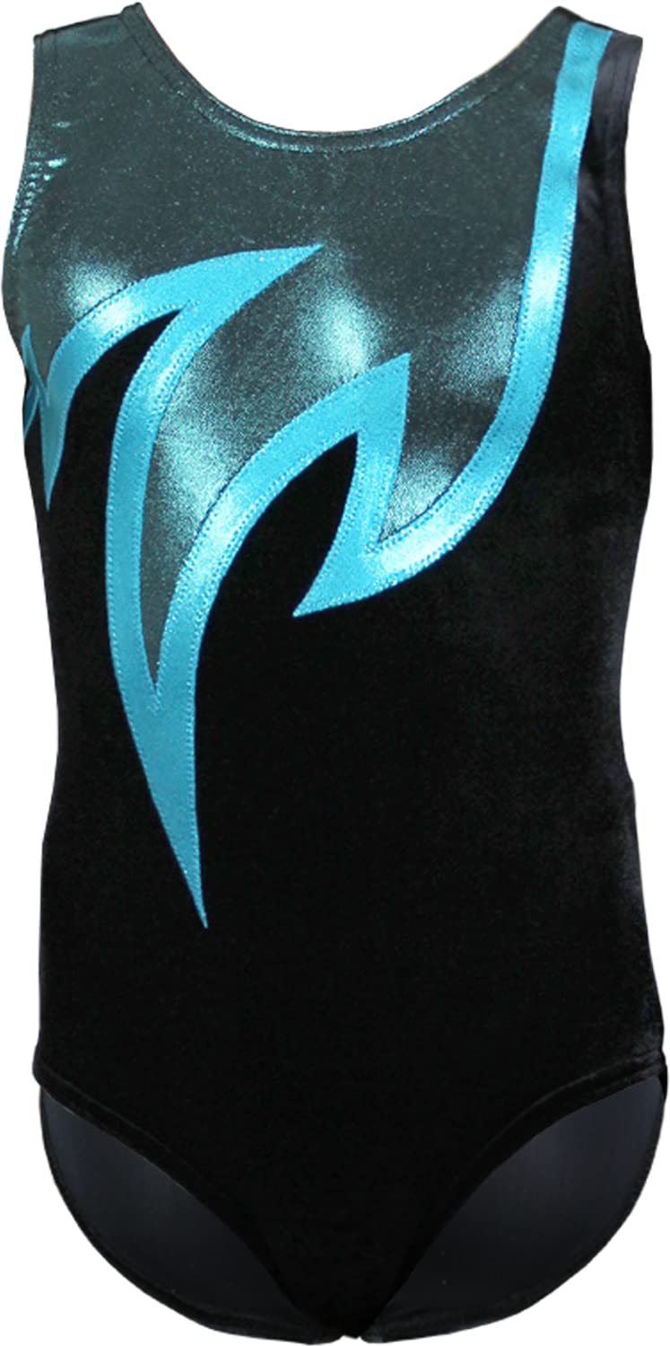 Mädchen Gymnastikanzug JAVA SPEZIAL – KURZARM Turnanzug aus Samt & Glitzerlycra mit Rundhalsausschnitt – Made in Germany