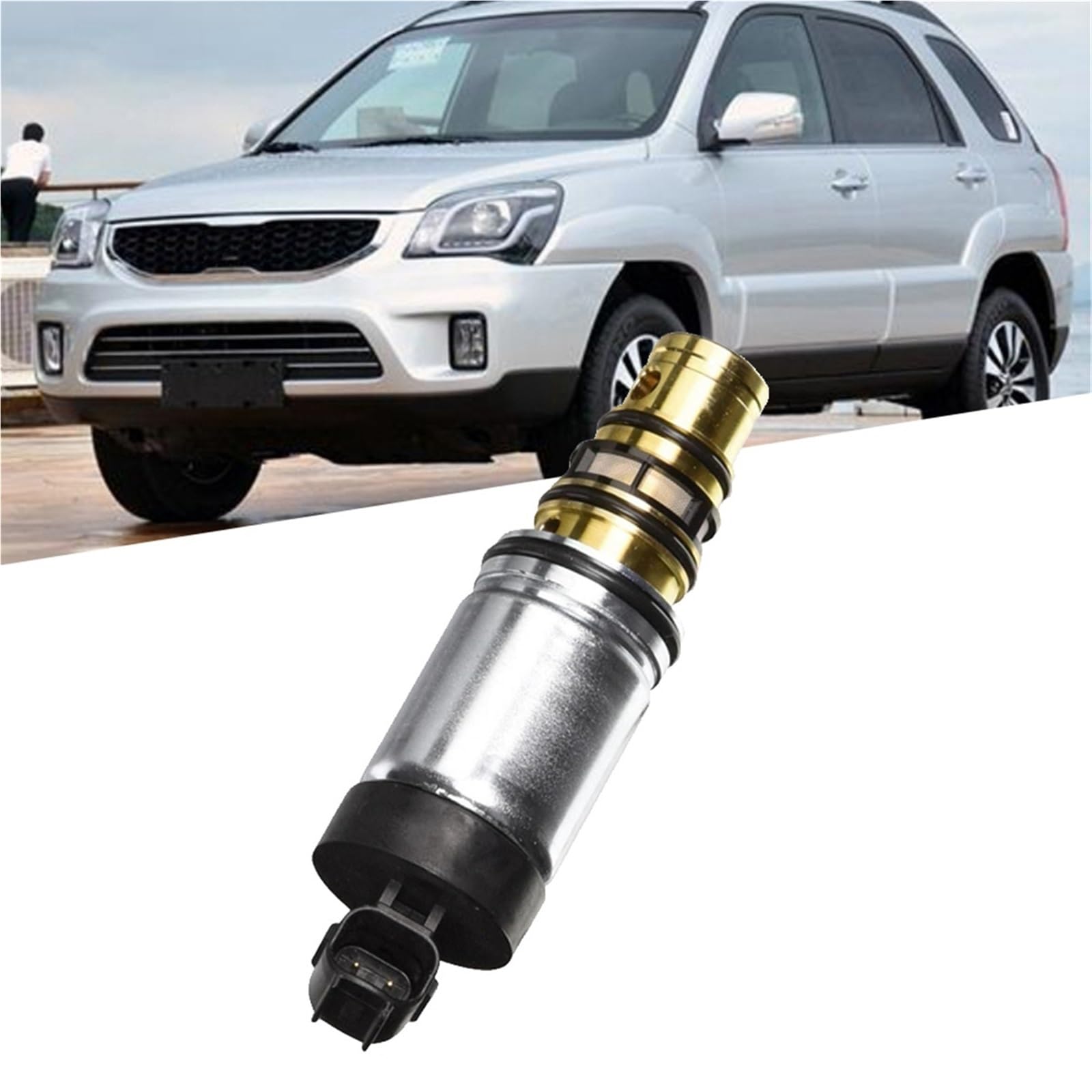 Elettrovalvola Adatto per Hyundai Accent Tucson Adatto per Kia Rio Sportage 976742P100 Elettrovalvola di Controllo del compressore A/C per Auto Kit Sostituzione valvola