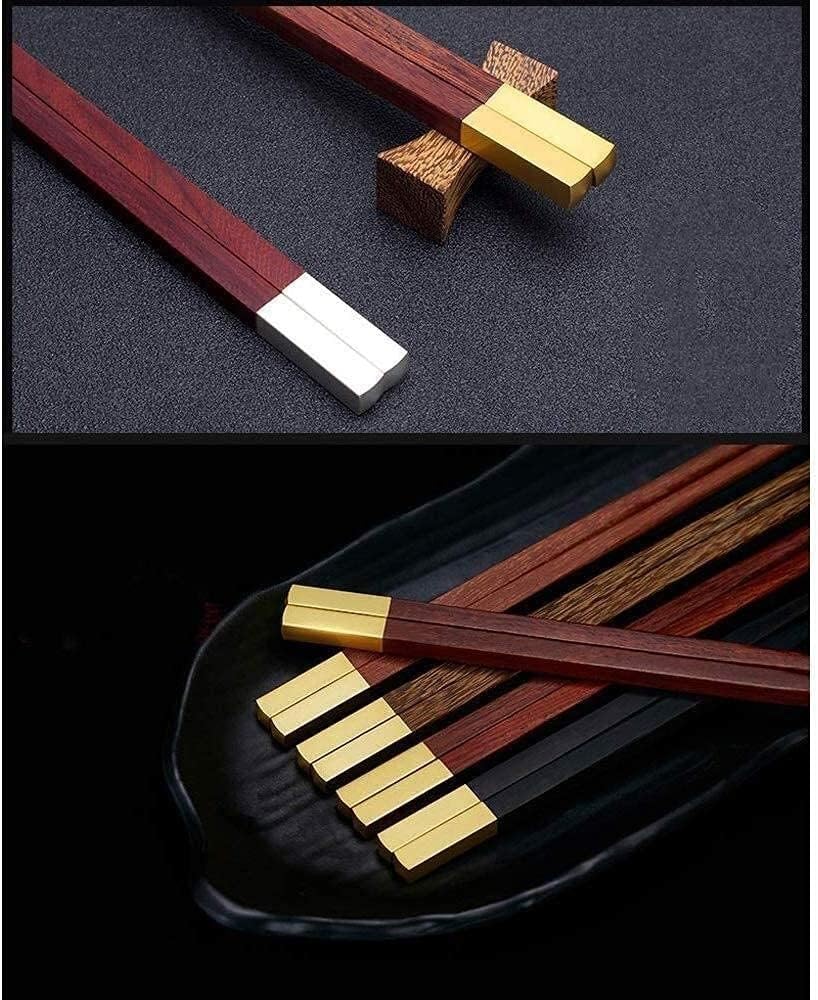 baguettes japonaises cooking chopsticks Baguettes antidérapantes réutilisables, lavables au lave-vaisselle, couverts portables en bois de rose