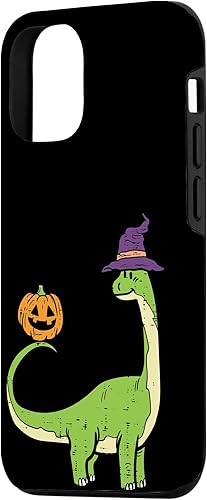 Miniatura 5 de Funda para iPhone 14 Pro Max Brachiosaurus Witch Pumpkin Halloween Dinosaur Brontosaurus