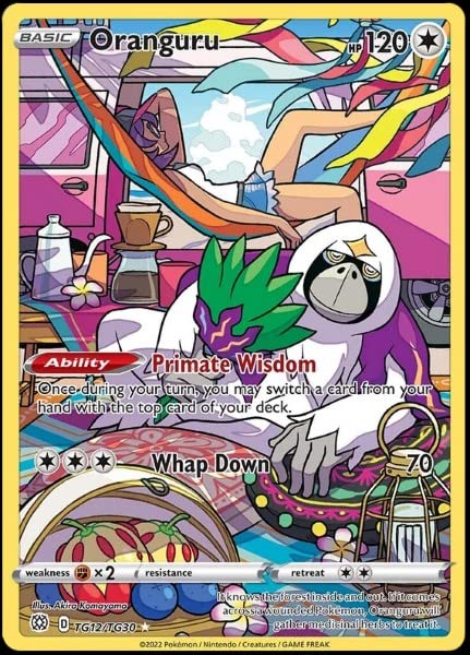 Oranguru TG12/TG30 - Brilliant Stars - Trainer Gallery Pokemon Card - Holo Foil