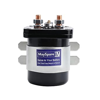 MaySpare 36V Solenoid Relay Switch,4 Terminal Solenoid Fit Club Car DS Columbia E-Z-GO Yamaha Electric Replace 20468G1 114-3611-020 586-117111, Hardware Included,