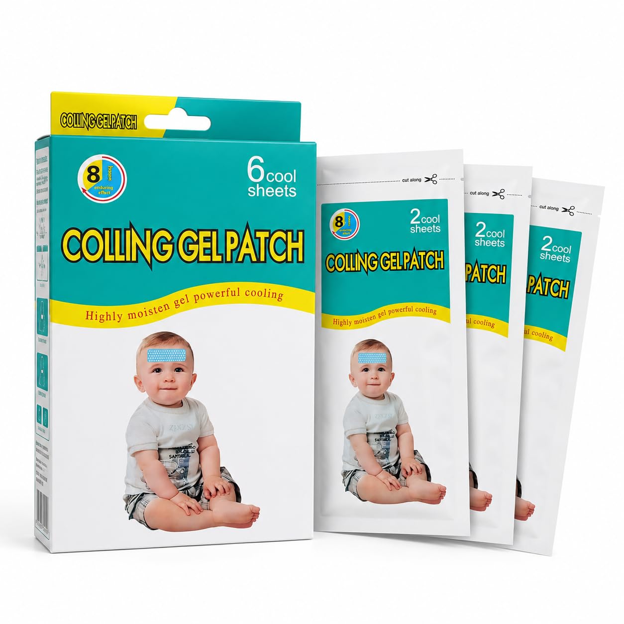 Migraine Relief Cooling Strips– Instant Cooling Headache Patch for For head, Fever, Stress & Migraine Pain Relief Gentle Skin Safe Gel Pad (Cooling Patch 6 - Sheet) — Amazon image 2