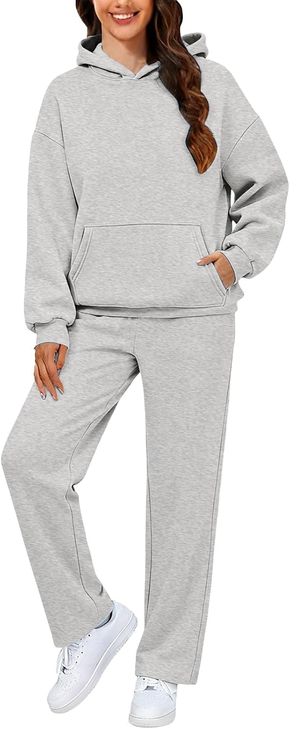 Sweatsuits Women 2 Piece Outfit Lounge Hoodie Sweatsuit Sets Comfy Holiday Outfits Oversized Hoodies Sweat Pants Set