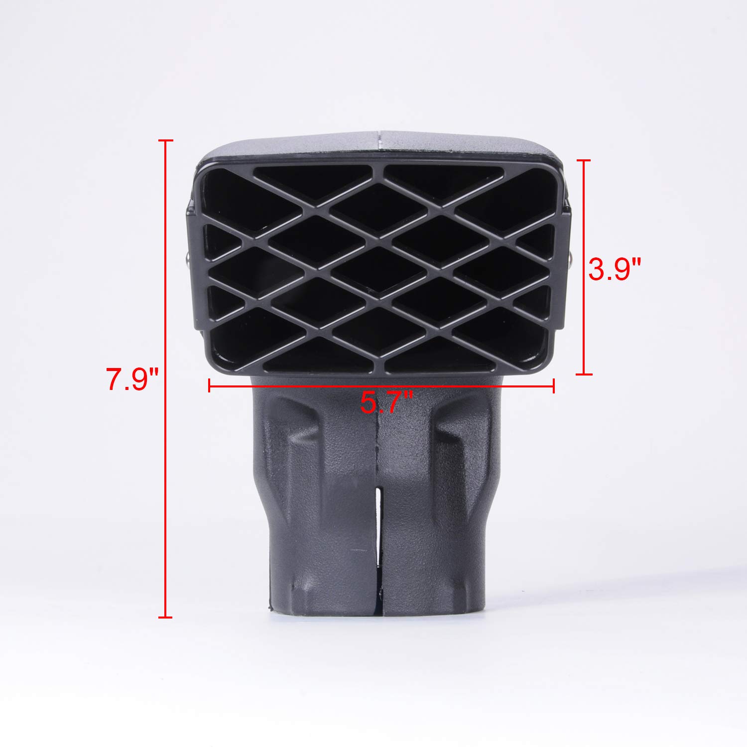 WoodHW for 3.34in Universal Inlet Piping Snorkel Head Air Ram Durable Replacement