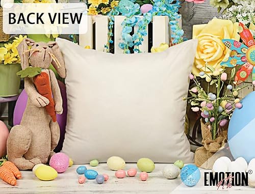 Miniatura 5 de Juego de 4 fundas de almohada de Pascua de 20 x 20 pulgadas decoraciones de Pascua para almohadas de granja de primavera almohadas decorativas de