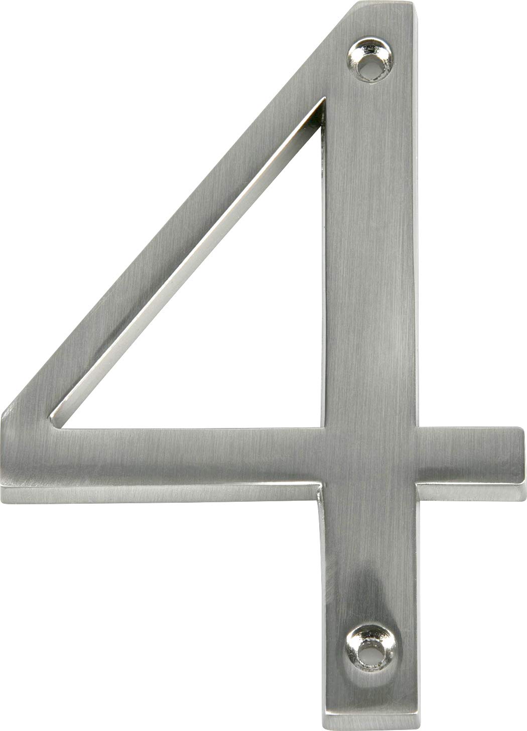 Distinctions by Hillman Flush Mount House Number 4 Nickel (4")