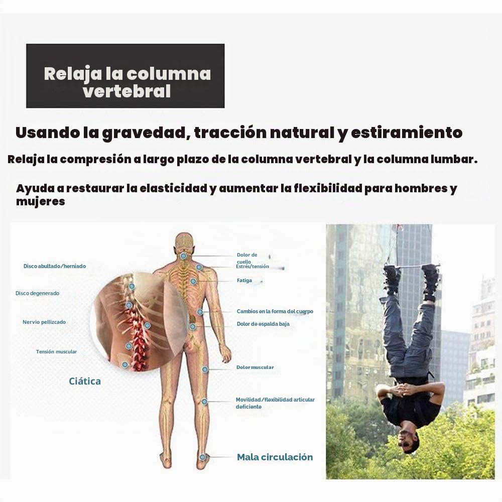 Gravity Boots - Ejercitador de inversión para alivio de dolor de espalda, marco de acero sólido, soporte de mano, abdominales, ganchos para barra, equipo de fitness